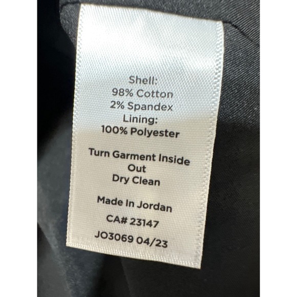 Talbots Military Peplum Jacket Womens 2P Black Gold Button Cotton Classic Preppy - Picture 10 of 15